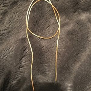 Mignon Faget Knot Finial Mesh Lariat Necklace -